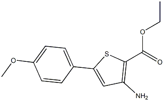 ethyl 3-amino-5-(4-methoxyphenyl)-2-thiophenecarboxylate Struktur