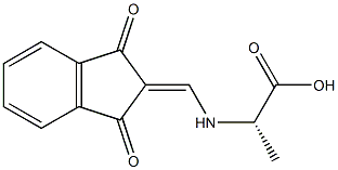 N-[(1,3-dioxo-1,3-dihydro-2H-inden-2-ylidene)methyl]alanine Struktur