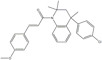 4-[3-(4-(4-chlorophenyl)-2,2,4-trimethyl-3,4-dihydro-1(2H)-quinolinyl)-3-oxo-1-propenyl]phenyl methyl ether Struktur