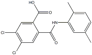 4,5-dichloro-2-[(2,5-dimethylanilino)carbonyl]benzoic acid Struktur