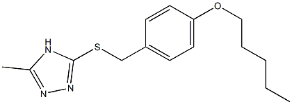 3-methyl-5-{[4-(pentyloxy)benzyl]sulfanyl}-4H-1,2,4-triazole Struktur