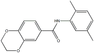 N-(2,5-dimethylphenyl)-2,3-dihydro-1,4-benzodioxine-6-carboxamide Struktur