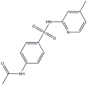 N-(4-{[(4-methyl-2-pyridinyl)amino]sulfonyl}phenyl)acetamide Struktur