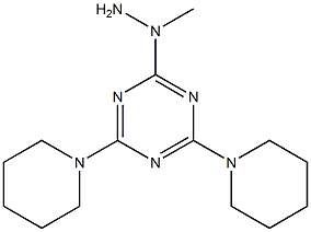 2-(1-methylhydrazino)-4,6-di(1-piperidinyl)-1,3,5-triazine Struktur