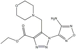 ethyl 1-(4-amino-1,2,5-oxadiazol-3-yl)-5-(4-morpholinylmethyl)-1H-1,2,3-triazole-4-carboxylate Struktur