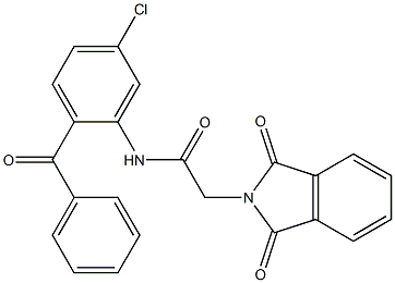 N-(2-benzoyl-5-chlorophenyl)-2-(1,3-dioxo-1,3-dihydro-2H-isoindol-2-yl)acetamide Struktur