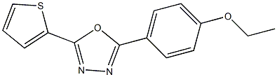 ethyl 4-[5-(2-thienyl)-1,3,4-oxadiazol-2-yl]phenyl ether Struktur