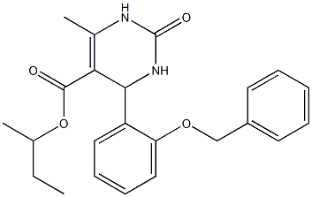 sec-butyl 4-[2-(benzyloxy)phenyl]-6-methyl-2-oxo-1,2,3,4-tetrahydro-5-pyrimidinecarboxylate Struktur