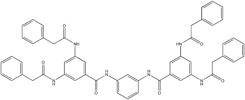 N-[3-({3,5-bis[(phenylacetyl)amino]benzoyl}amino)phenyl]-3,5-bis[(phenylacetyl)amino]benzamide Struktur