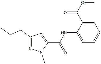 methyl 2-{[(1-methyl-3-propyl-1H-pyrazol-5-yl)carbonyl]amino}benzoate Struktur