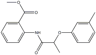 methyl 2-{[2-(3-methylphenoxy)propanoyl]amino}benzoate Struktur