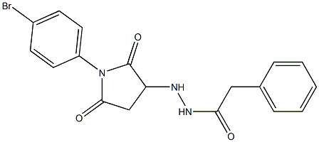 N'-[1-(4-bromophenyl)-2,5-dioxopyrrolidin-3-yl]-2-phenylacetohydrazide Struktur