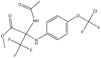 methyl 2-(acetylamino)-2-{4-[chloro(difluoro)methoxy]anilino}-3,3,3-trifluoropropanoate Struktur