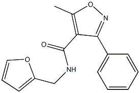 N-(2-furylmethyl)-5-methyl-3-phenyl-4-isoxazolecarboxamide Struktur