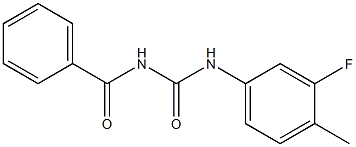 N-benzoyl-N'-(3-fluoro-4-methylphenyl)urea Struktur