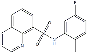 N-(5-fluoro-2-methylphenyl)-8-quinolinesulfonamide Struktur