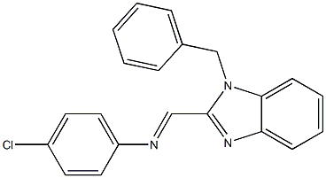 N-[(1-benzyl-1H-benzimidazol-2-yl)methylene]-N-(4-chlorophenyl)amine Struktur