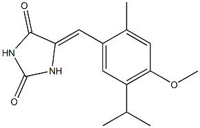 5-(5-isopropyl-4-methoxy-2-methylbenzylidene)-2,4-imidazolidinedione Struktur