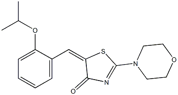 5-(2-isopropoxybenzylidene)-2-(4-morpholinyl)-1,3-thiazol-4(5H)-one Struktur