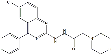 N'-(6-chloro-4-phenylquinazolin-2-yl)-2-morpholin-4-ylacetohydrazide Struktur