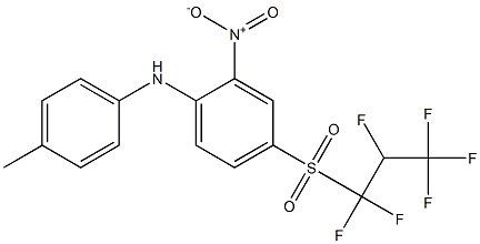 4-[(1,1,2,3,3,3-hexafluoropropyl)sulfonyl]-N-(4-methylphenyl)-2-nitroaniline Struktur