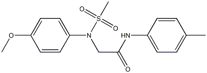 2-[4-methoxy(methylsulfonyl)anilino]-N-(4-methylphenyl)acetamide Struktur