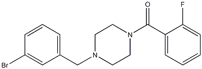 1-[(3-bromophenyl)methyl]-4-[(2-fluorophenyl)carbonyl]piperazine Struktur