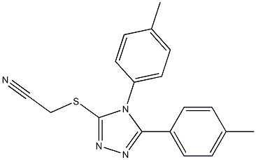 {[4,5-bis(4-methylphenyl)-4H-1,2,4-triazol-3-yl]sulfanyl}acetonitrile Struktur