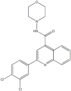 2-(3,4-dichlorophenyl)-N-(4-morpholinyl)-4-quinolinecarboxamide Struktur