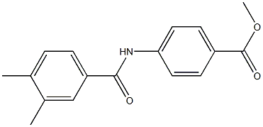 methyl 4-[(3,4-dimethylbenzoyl)amino]benzoate Struktur