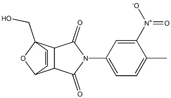 1-(hydroxymethyl)-4-{3-nitro-4-methylphenyl}-10-oxa-4-azatricyclo[5.2.1.0~2,6~]dec-8-ene-3,5-dione Struktur