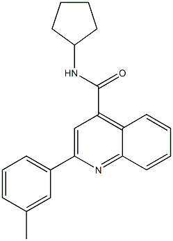 N-cyclopentyl-2-(3-methylphenyl)-4-quinolinecarboxamide Struktur