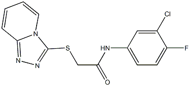 N-(3-chloro-4-fluorophenyl)-2-([1,2,4]triazolo[4,3-a]pyridin-3-ylsulfanyl)acetamide Struktur