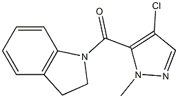 1-[(4-chloro-1-methyl-1H-pyrazol-5-yl)carbonyl]indoline Struktur