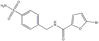 N-[4-(aminosulfonyl)benzyl]-5-bromo-2-furamide Struktur