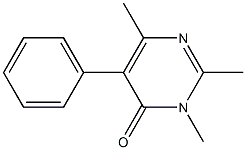 2,3,6-trimethyl-5-phenyl-4(3H)-pyrimidinone Struktur