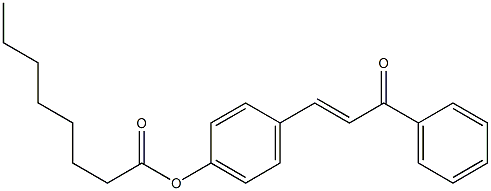 4-(3-oxo-3-phenyl-1-propenyl)phenyl octanoate Struktur