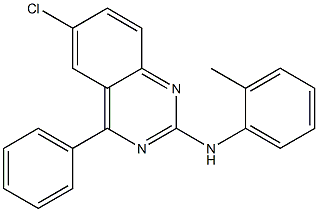 N-(6-chloro-4-phenyl-2-quinazolinyl)-N-(2-methylphenyl)amine Struktur