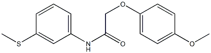 2-(4-methoxyphenoxy)-N-[3-(methylsulfanyl)phenyl]acetamide Struktur