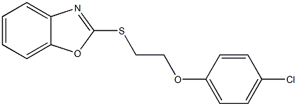 2-(1,3-benzoxazol-2-ylsulfanyl)ethyl 4-chlorophenyl ether Struktur