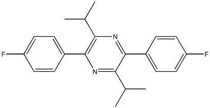 2,5-bis(4-fluorophenyl)-3,6-diisopropylpyrazine Struktur