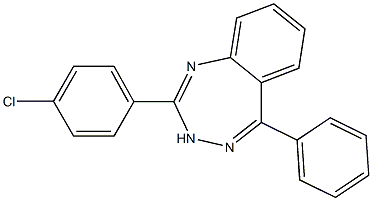 2-(4-chlorophenyl)-5-phenyl-3H-1,3,4-benzotriazepine Struktur