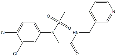 2-[3,4-dichloro(methylsulfonyl)anilino]-N-(3-pyridinylmethyl)acetamide Struktur