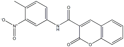 N-{3-nitro-4-methylphenyl}-2-oxo-2H-chromene-3-carboxamide Struktur