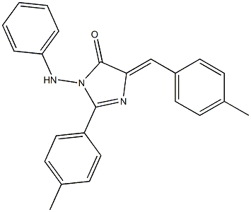 3-anilino-5-(4-methylbenzylidene)-2-(4-methylphenyl)-3,5-dihydro-4H-imidazol-4-one Struktur