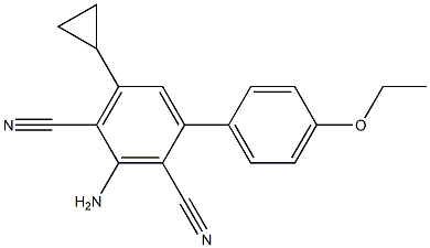 3-amino-5-cyclopropyl-4'-ethoxy[1,1'-biphenyl]-2,4-dicarbonitrile Struktur