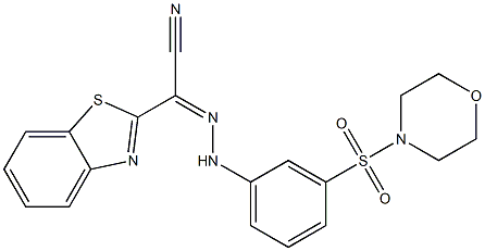 1,3-benzothiazol-2-yl{[3-(4-morpholinylsulfonyl)phenyl]hydrazono}acetonitrile Struktur