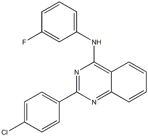 2-(4-chlorophenyl)-N-(3-fluorophenyl)-4-quinazolinamine Struktur