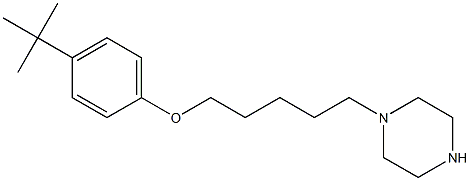 4-tert-butylphenyl 5-(1-piperazinyl)pentyl ether Struktur