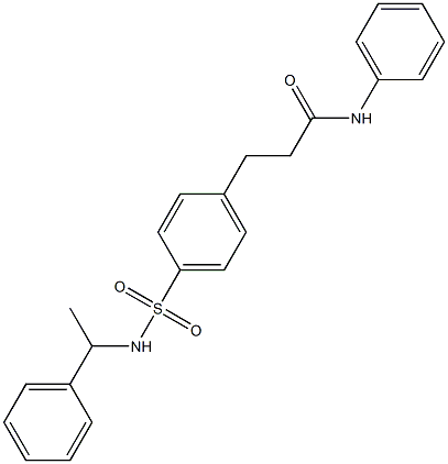 N-phenyl-3-(4-{[(1-phenylethyl)amino]sulfonyl}phenyl)propanamide Struktur